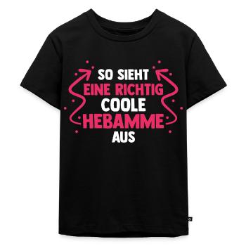 Geburtshelferin Hebamme - Kinder Premium Bio T-Shirt - Schwarz - Vorne - Mikhail (115cm)