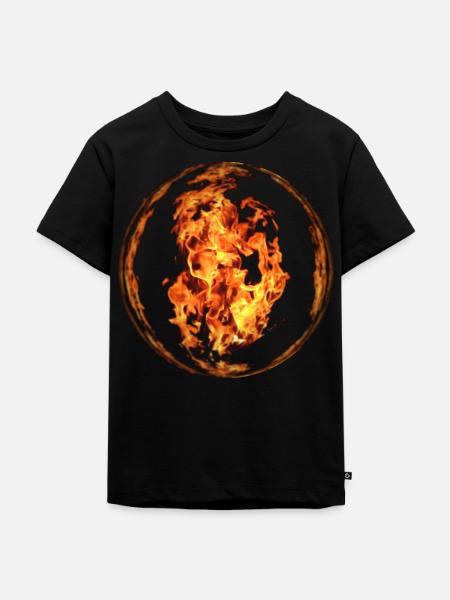 Feuer Glaskugel - Kinder Premium Bio T-Shirt - Schwarz