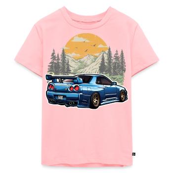 Jdm / Tuning / Turbocompresseur / Jantes / Chiptuning - T-shirt Premium bio Enfant - rose - Devant - AI Model Kid Female (0cm)