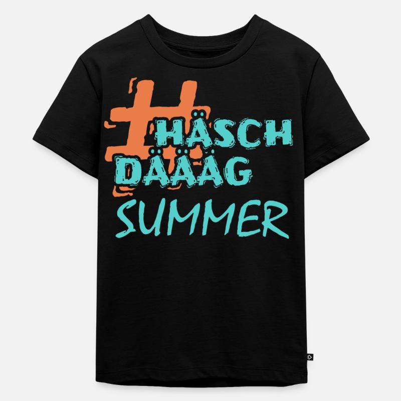 Summer - Kinder Premium Bio T-Shirt - Schwarz