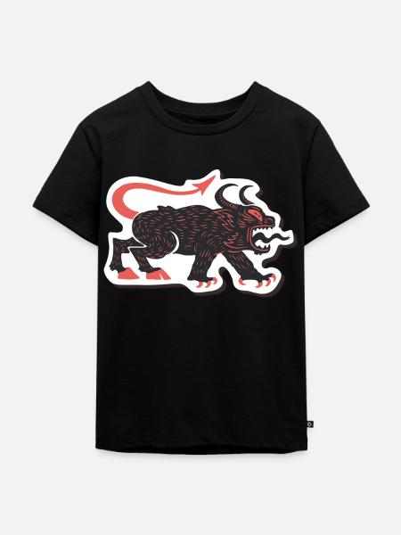 Krampus Dämon Okkult - Kinder Premium Bio T-Shirt - Schwarz
