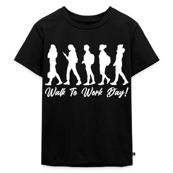 Walk To Work Day Going To Work - Kids Premium Organic T-Shirt - black - Front - Mikhail (115cm)
