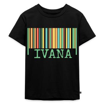First name Ivana - Kids Premium Organic T-Shirt - black - Front - Mikhail (115cm)