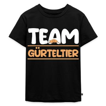 Gürteltier - Kinder Premium Bio T-Shirt - Schwarz - Vorne - Mikhail (115cm)