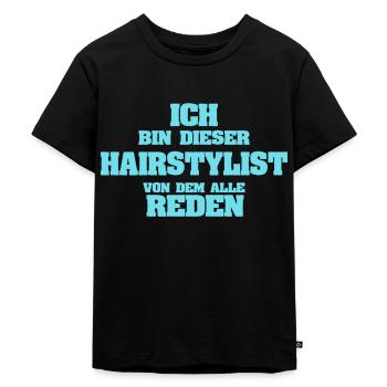 Le métier de coiffeur - T-shirt Premium bio Enfant - noir - Devant - Mikhail (115cm)