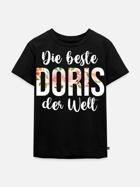 Doris - Kinder Premium Bio T-Shirt - Schwarz