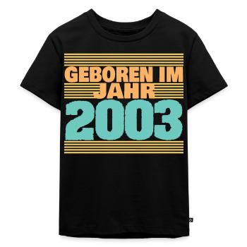im 2003 - Kinder Premium Bio T-Shirt - Schwarz - Vorne - Mikhail (115cm)