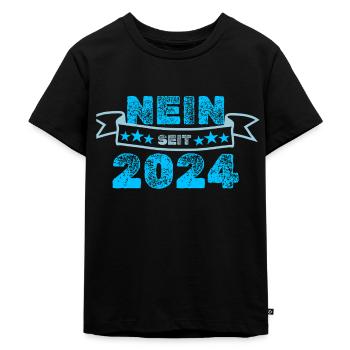 Niemals 2024 - Kinder Premium Bio T-Shirt - Schwarz - Vorne - Mikhail (115cm)