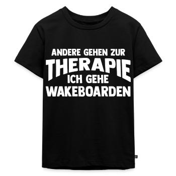 Wakeboarder Wakeboard Wakeboarding - Kinder Premium Bio T-Shirt - Schwarz - Vorne - Mikhail (115cm)
