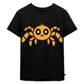 Spinne - Kinder Premium Bio T-Shirt - Schwarz - Vorne - Mikhail (115cm)