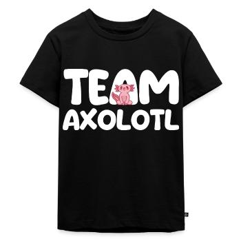 Axolotl - Kinder Premium Bio T-Shirt - Schwarz - Vorne - Mikhail (115cm)