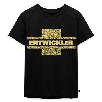 Developer - Kids Premium Organic T-Shirt - black - Front - Mikhail (115cm)
