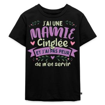 Mamie Humour Petite Fille - T-shirt Premium bio Enfant - noir - Devant - Mikhail (115cm)