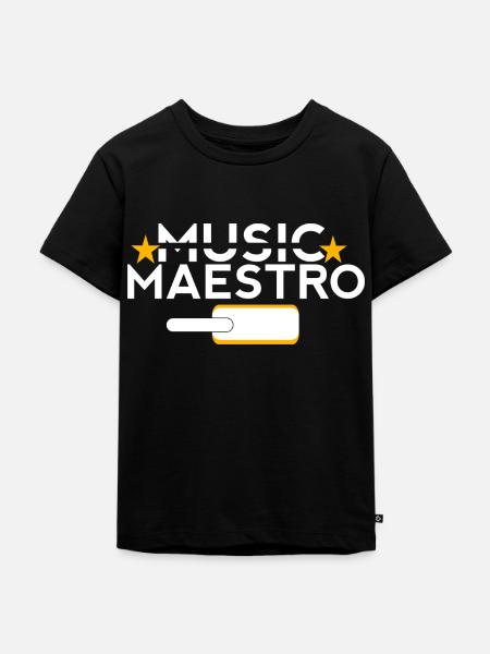 Musik Maestro - Kinder Premium Bio T-Shirt - Schwarz