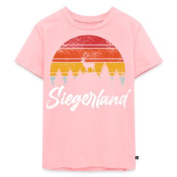Siegerland Stadt Siegen Heimat Sejerlänner - Kinder Premium Bio T-Shirt - Rosa - Vorne - AI Model Kid Female (0cm)