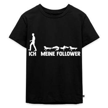 Eidechse Terrarium Reptilien Leopardgecko - Kinder Premium Bio T-Shirt - Schwarz - Vorne - Mikhail (115cm)