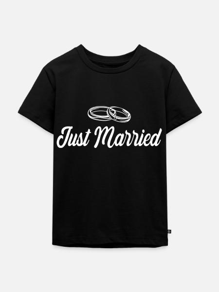Just Got Married - Kinder Premium Bio T-Shirt - Schwarz