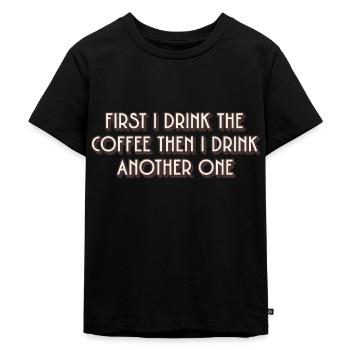 Grain de café Amateurs de café - T-shirt Premium bio Enfant - noir - Devant - Mikhail (115cm)