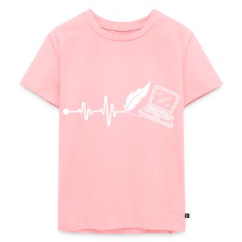 Writer Heartbeat PC - T-shirt Premium bio Enfant - rose - Devant - AI Model Kid Female (0cm)