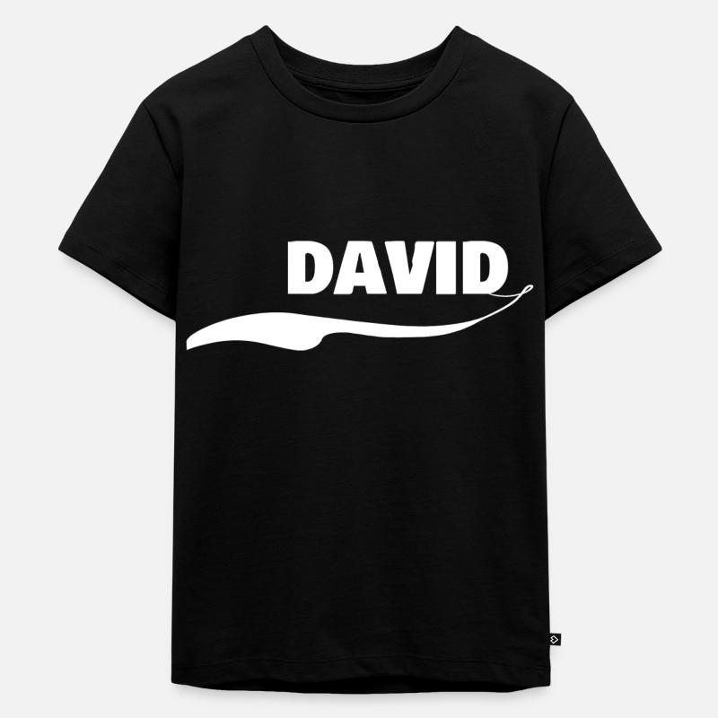 Prénom David - T-shirt Premium bio Enfant - noir