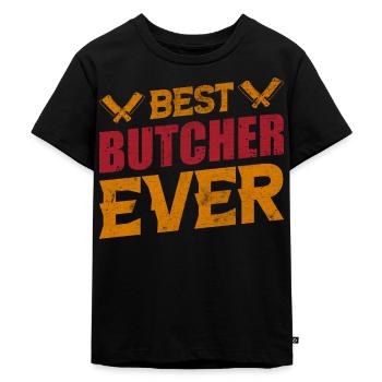 Meilleur boucher boucher boucher Profession de boucher - T-shirt Premium bio Enfant - noir - Devant - Mikhail (115cm)