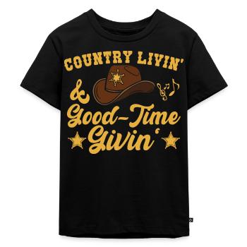 Musique country - T-shirt Premium bio Enfant - noir - Devant - Mikhail (115cm)