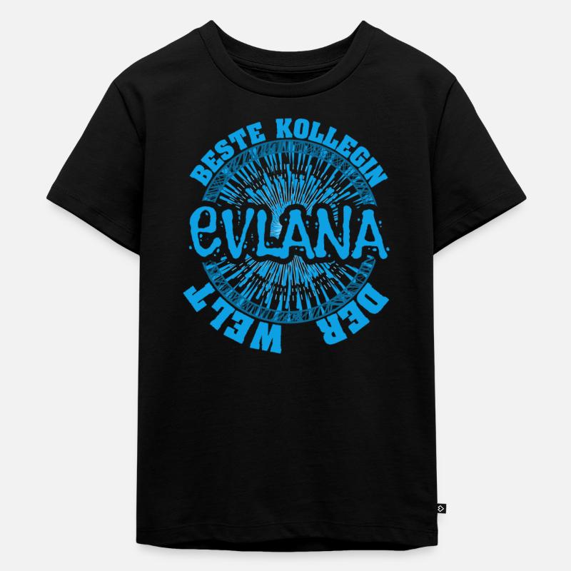 Evlana - Kinder Premium Bio T-Shirt - Schwarz