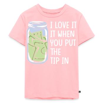 Trinkgeld Trinkgeldglas Tip Kellner Servicekraft - Kinder Premium Bio T-Shirt - Rosa - Vorne - AI Model Kid Female (0cm)