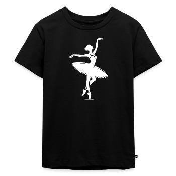 Ausdruck und Harmonie im klassischen Ballett Tanz - Kinder Premium Bio T-Shirt - Schwarz - Vorne - Mikhail (115cm)