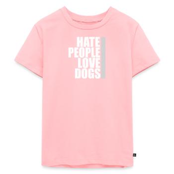 Hate People Love Dogs IGP Mondioring Dog Motif - Kids Premium Organic T-Shirt - rose - Front - AI Model Kid Female (0cm)
