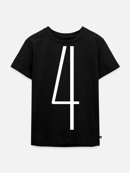 4 - Kinder Premium Bio T-Shirt - Schwarz