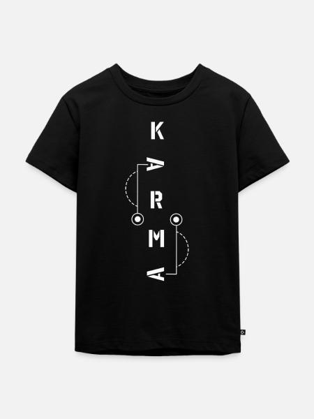 Karma - Kinder Premium Bio T-Shirt - Schwarz