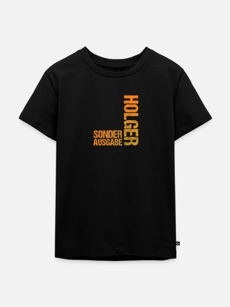 Holger - Kinder Premium Bio T-Shirt - Schwarz