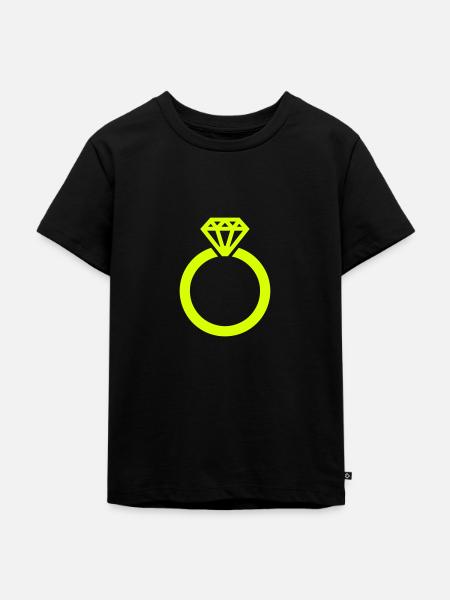 Ring - Kinder Premium Bio T-Shirt - Schwarz