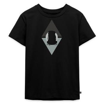 Backpacker Pilger Backpacker - Kinder Premium Bio T-Shirt - Schwarz - Vorne - Mikhail (115cm)