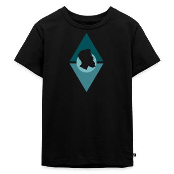 Schnurrbart Sir - Kinder Premium Bio T-Shirt - Schwarz - Vorne - Mikhail (115cm)
