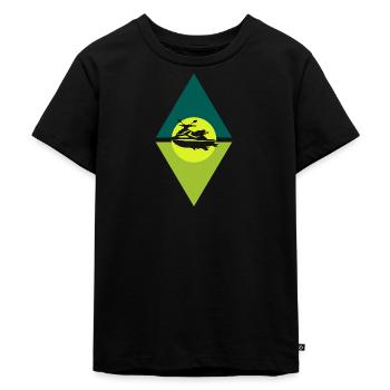 Jetski Wakeskate Motorboot - Kinder Premium Bio T-Shirt - Schwarz - Vorne - Mikhail (115cm)