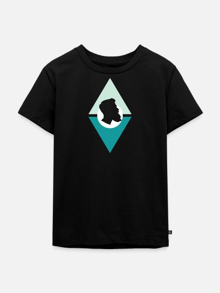 Bart Hipster Baertig - Kinder Premium Bio T-Shirt - Schwarz