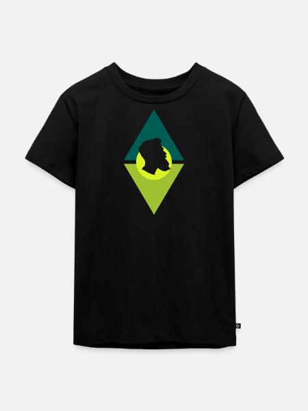 Bart Gesichtsbehaarung - Kinder Premium Bio T-Shirt - Schwarz