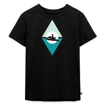 Wassersport Jetski Motorschlitten - Kinder Premium Bio T-Shirt - Schwarz - Vorne - Mikhail (115cm)