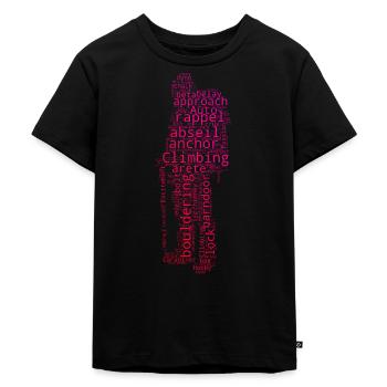 Climbing Klettern Herren Bouldern Damen - Kinder Premium Bio T-Shirt - Schwarz - Vorne - Mikhail (115cm)