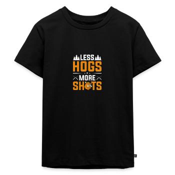 Hog Hunter Schweinejagd - Kinder Premium Bio T-Shirt - Schwarz - Vorne - Mikhail (115cm)