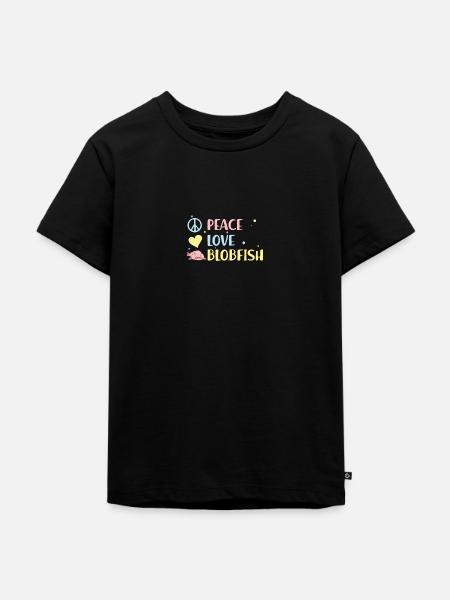 Blob-Fisch Blobfisch - Kinder Premium Bio T-Shirt - Schwarz