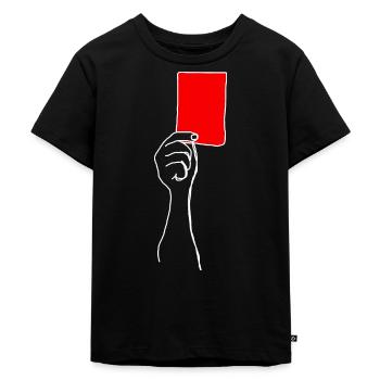 Red Card Football Sport Referee Warning - Kids Premium Organic T-Shirt - black - Front - Mikhail (115cm)