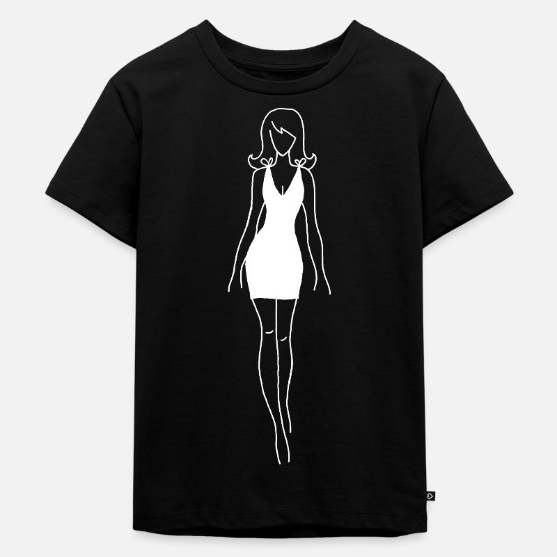 Das weiße Kleid - Kinder Premium Bio T-Shirt - Schwarz