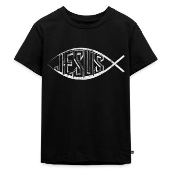 Jesus - Premium økologisk T-skjorte for barn - svart - Foran - Mikhail (115cm)