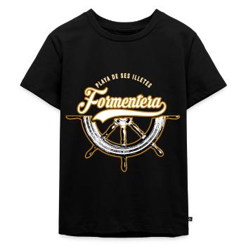 Formentera Spain Mediterranean Boat Tour Travel - T-shirt Premium bio Enfant - noir - Devant - Mikhail (115cm)