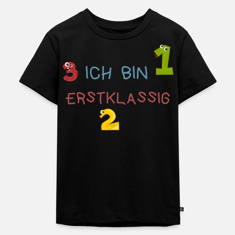 Einschulung - Kinder Premium Bio T-Shirt - Schwarz
