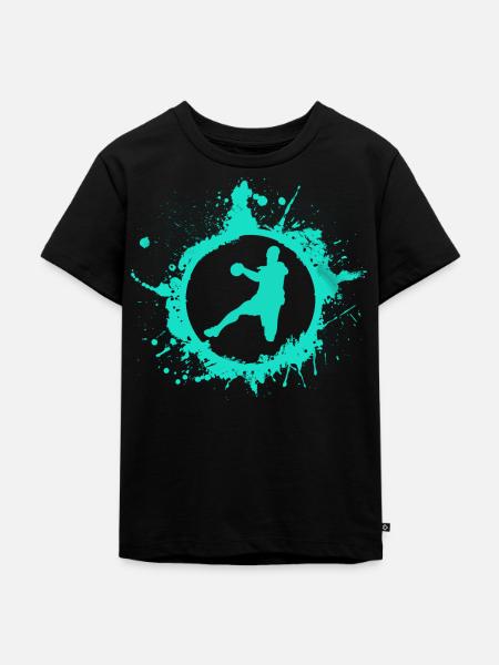 handball - Kinder Premium Bio T-Shirt - Schwarz
