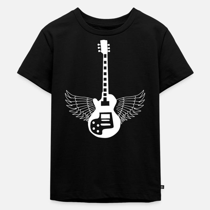 Gitarre - Kinder Premium Bio T-Shirt - Schwarz